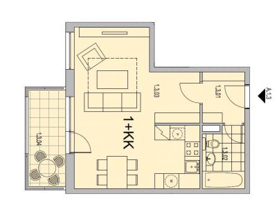 Квартира Прага 6, Чехия, 32 м2 - фото 5