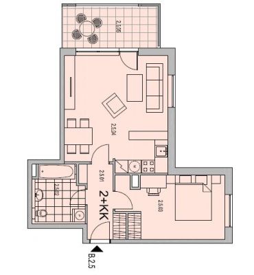 Квартира Прага 6, Чехия, 32 м2 - фото 6