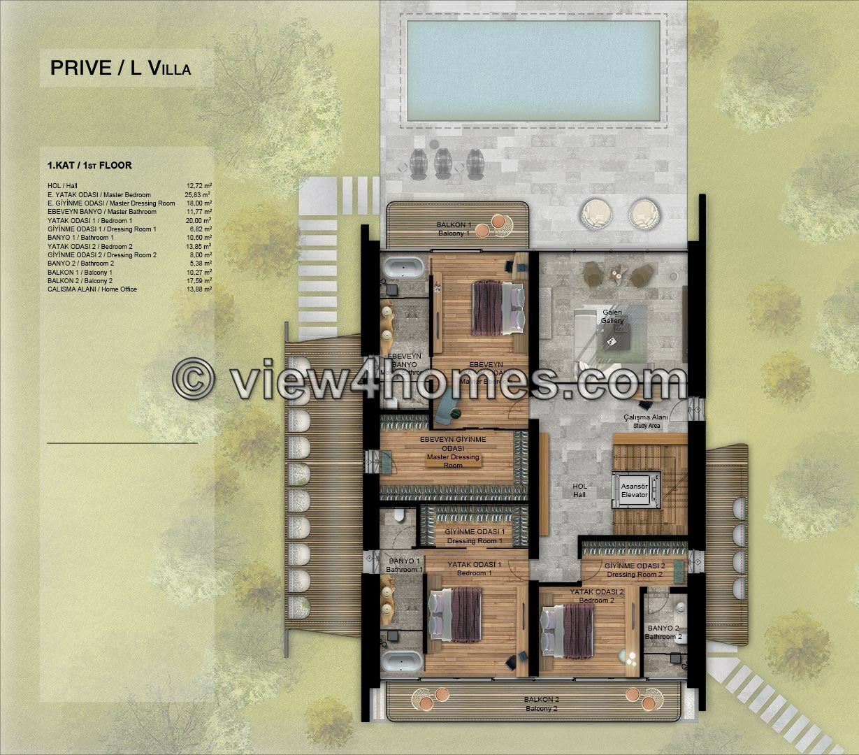 Вилла в Белеке, Турция, 575 м2 - фото 5