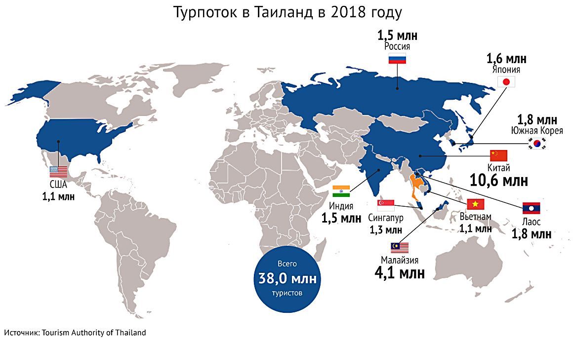 Карта мир в тайланде