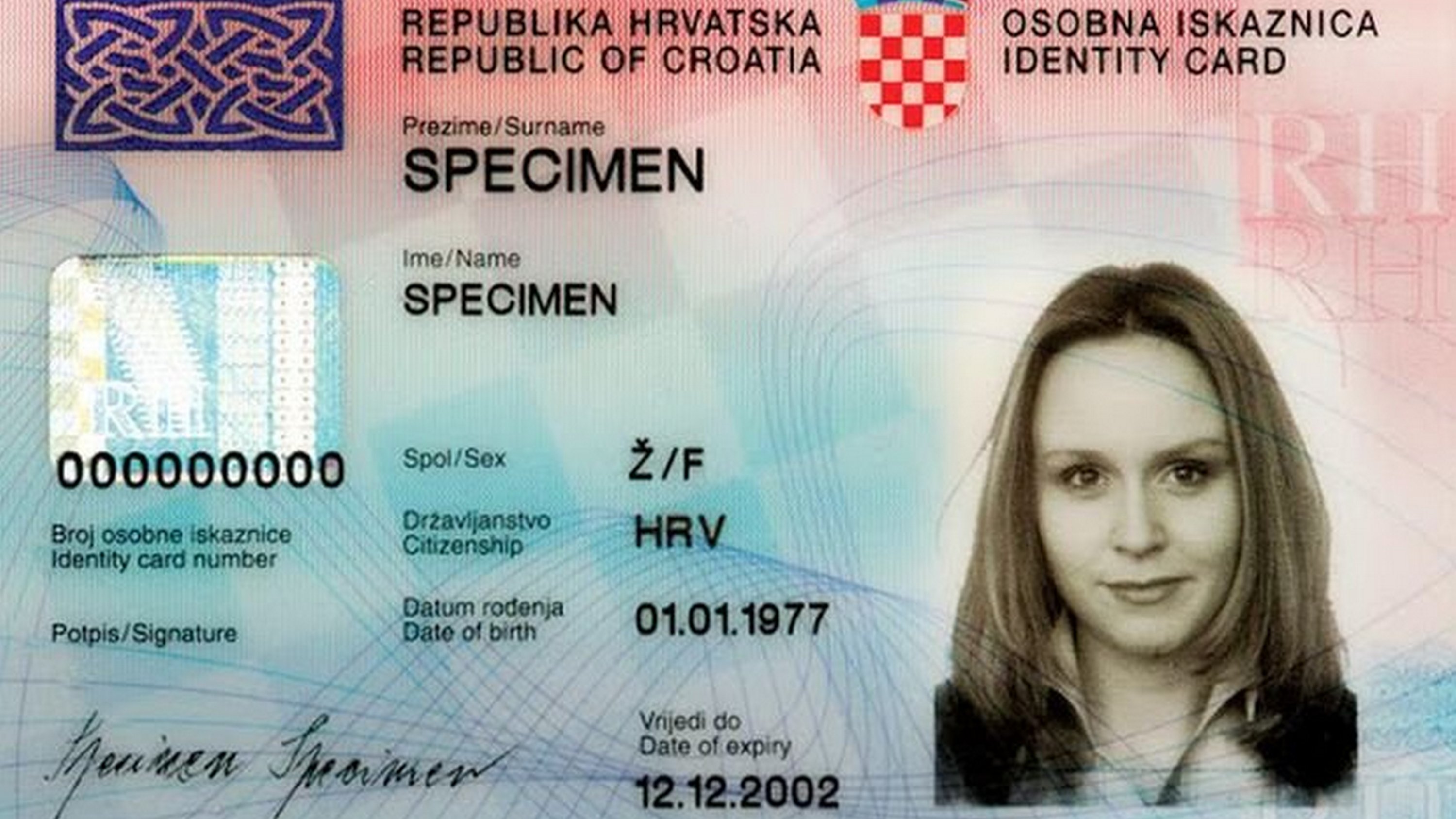 Хорватские фамилии. Хорватия ID Card. ID карта Хорватии.